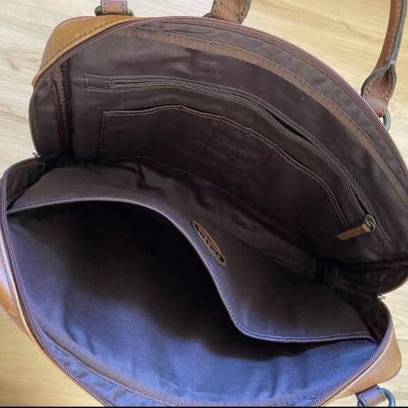 Fossil Mens Pebble Leather Briefcase - Picture 10 of 12